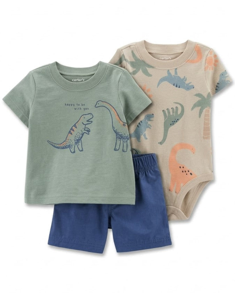 Baby Boy 3-Pcs Summer Set- Dino