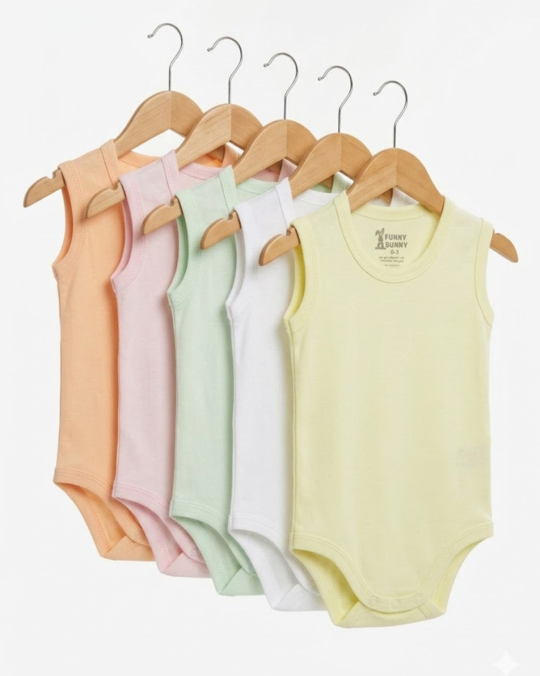 1-piece Unisex Colored Cut Sleeve Bodysuit (0-24 months)