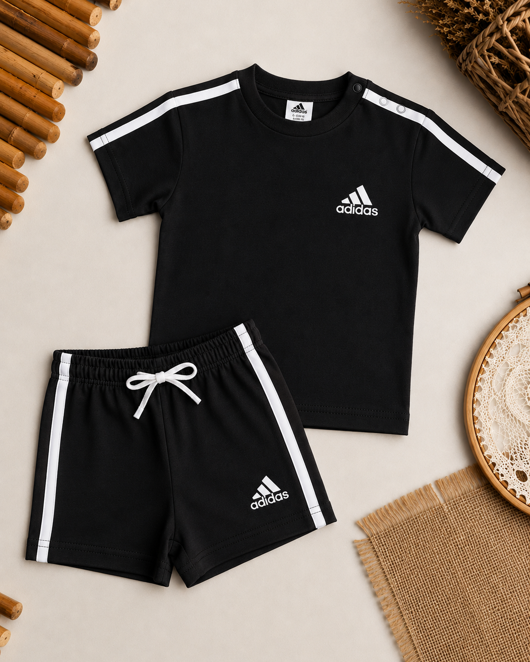 Unisex Adidas Basic Set- Black (2-8 years)