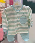Mint Star Striped Cotton Pyjama Set