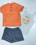 Baby Boy 3-Pcs Summer Set-Trucks