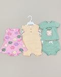 4-Piece Flowers and Jar Mix Girl Summer Set (3-18 months)