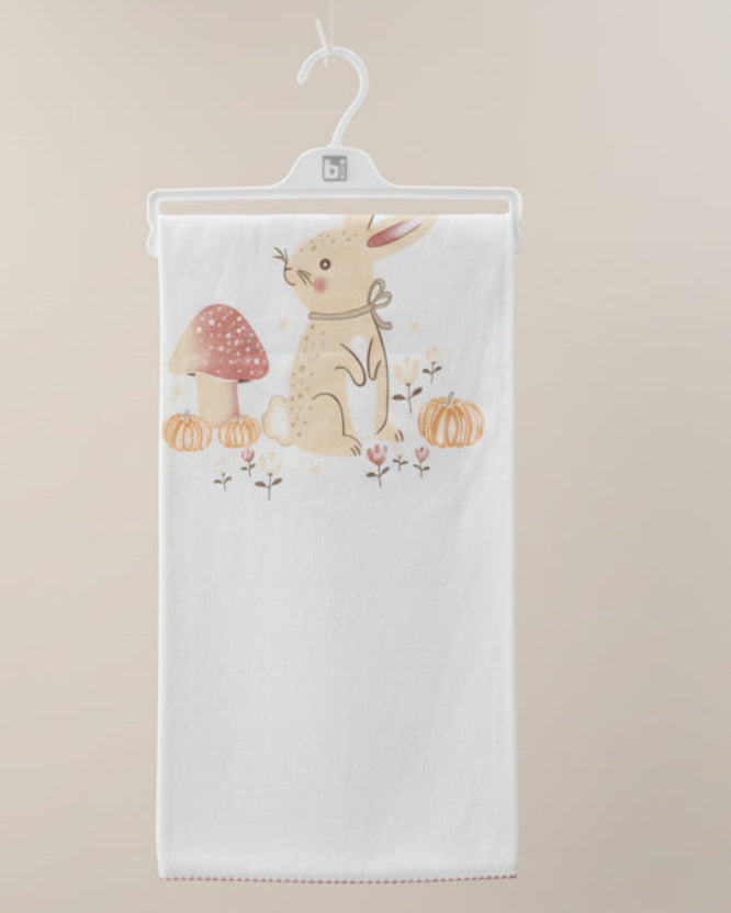Hello Rabbit Cotton Blanket