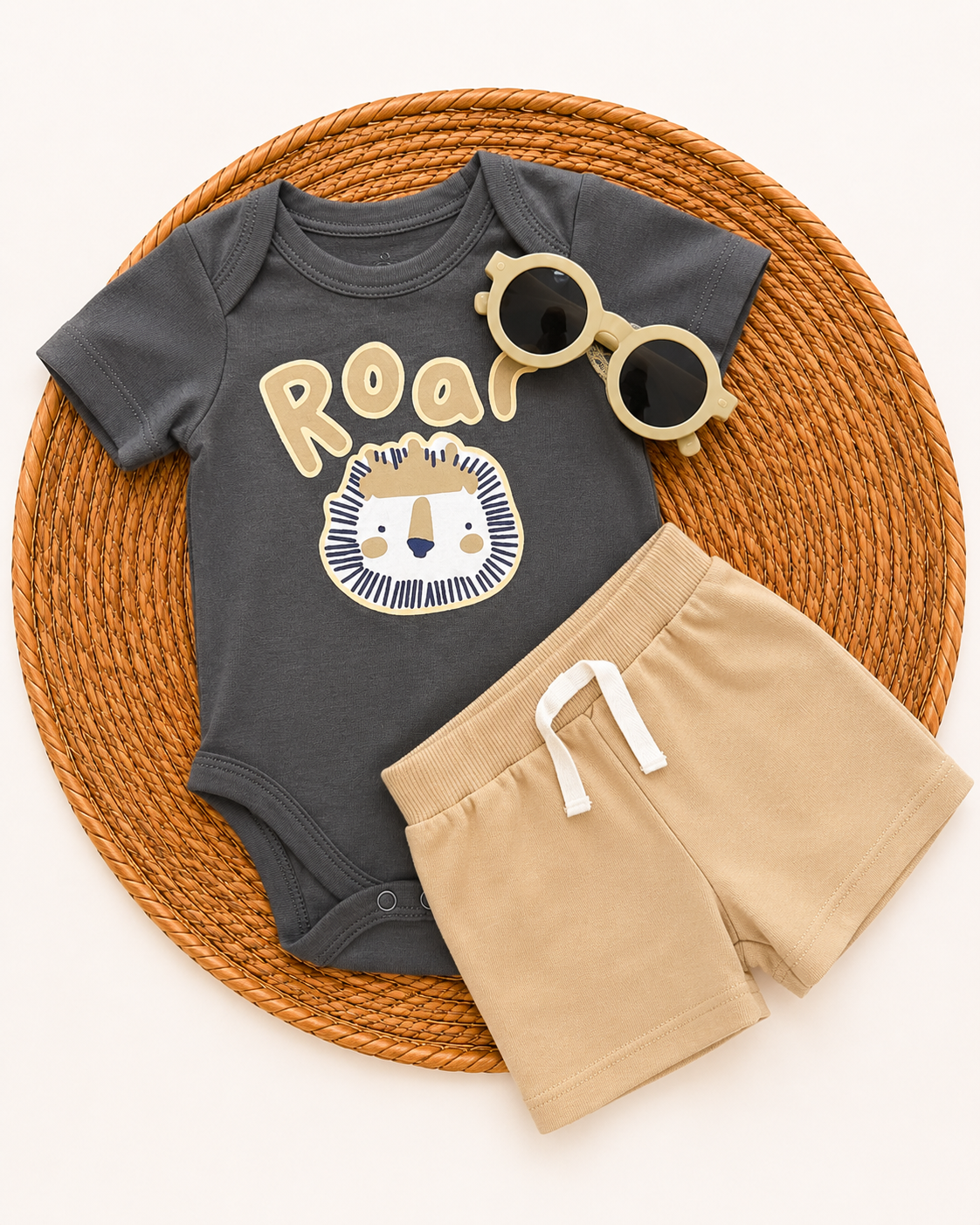 2-Piece Summer Outfit with Sunglasses-Roar (3 up to 18 months)