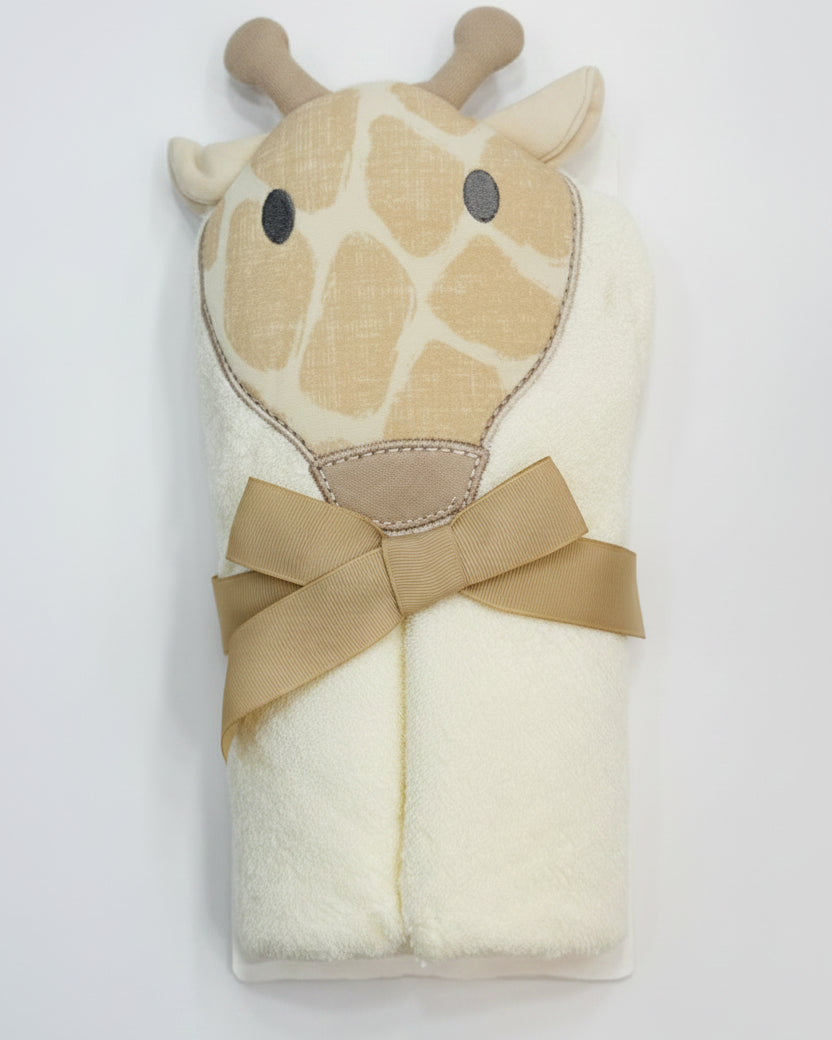 UNISEX HOODED BATH TOWEL -Giraffe