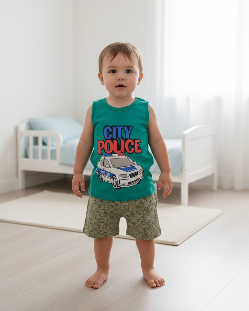 City police 2-pieces Short Set (12-18 months)