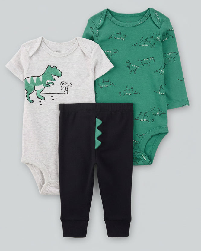 3-Piece Dino Outfit Set