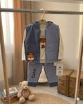 3-Pieces Cute Tiger Cotton Tracksuit (1-4 Years)
