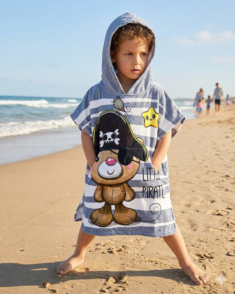Little Pirate Hooded Poncho Towel