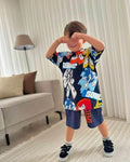 Sonic Multicolor Cotton Short Set (9-10 years)