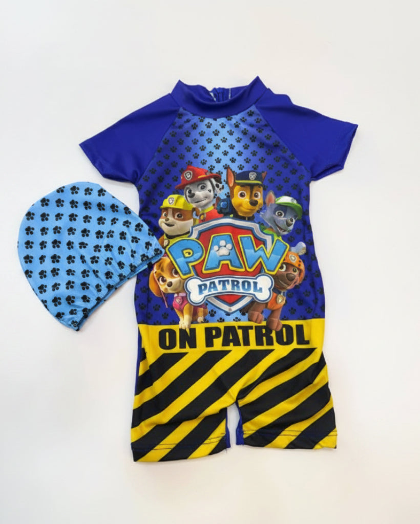 Paw Patrol Kids One-Piece Swimsuit & Swim Cap Set (2-6 years)