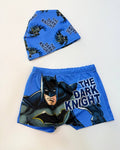 Batman Swimsuit Short & Swim Cap Set (2-6 years)