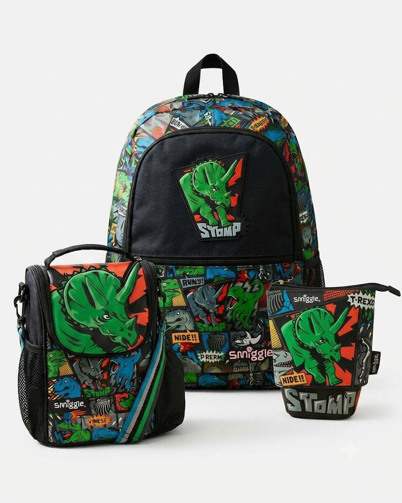 Smiggle Dino 3-Piece School Bag Set | G1-G4 | 42cm