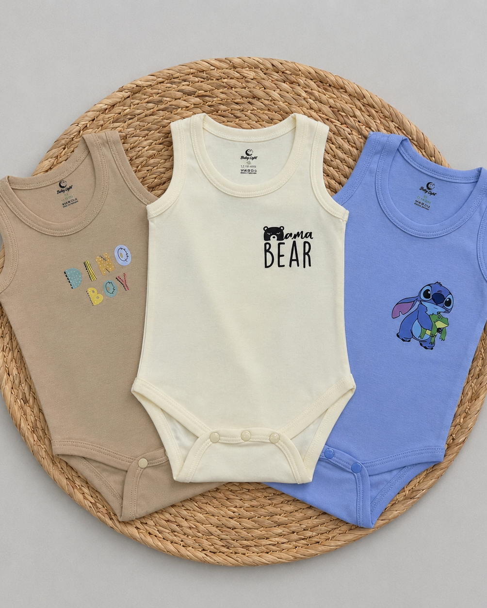 Bear And Stitsh 3-pcs Bodysuit Set (18 and 36 months)