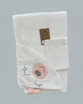 White Baby Bear Towel Set With loofa