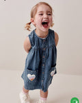 Girls Denim Heart Pocket Dress (2-7 years)