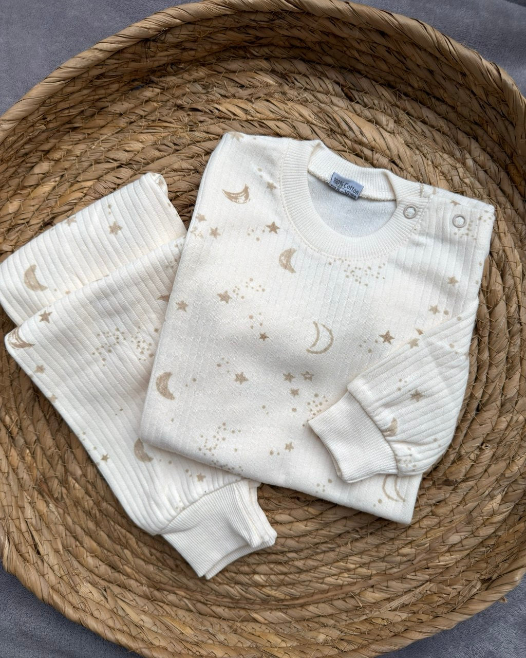 Moon and Stars Unisex Cotton Pyjama Set (1-2-3 Years)