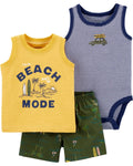 Baby Boy 3-Pcs Summer Set-Beach Mode