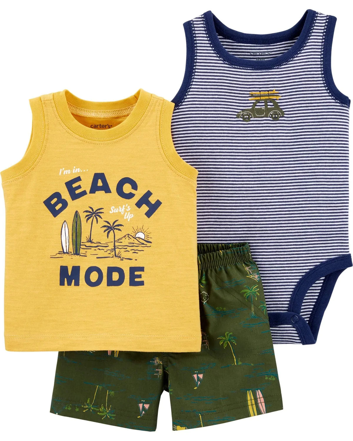 Baby Boy 3-Pcs Summer Set-Beach Mode