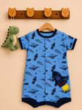 Blue Space One-Piece Cotton Romper