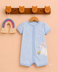 Bunny and Flowers Print Romper