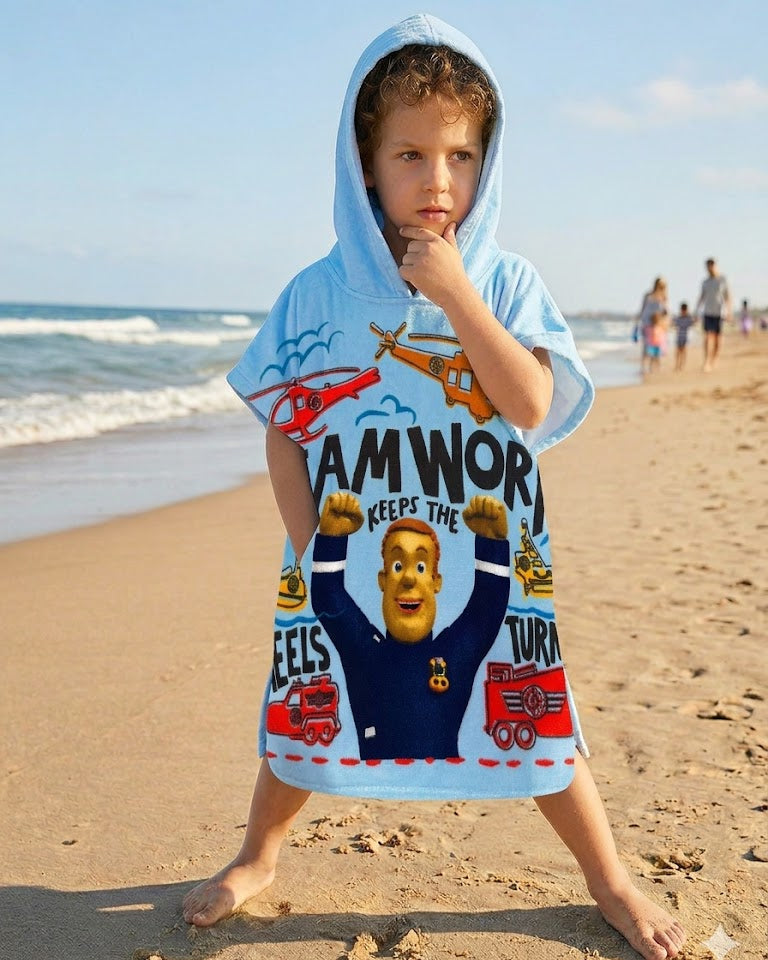Team Work Hooded Poncho Towel