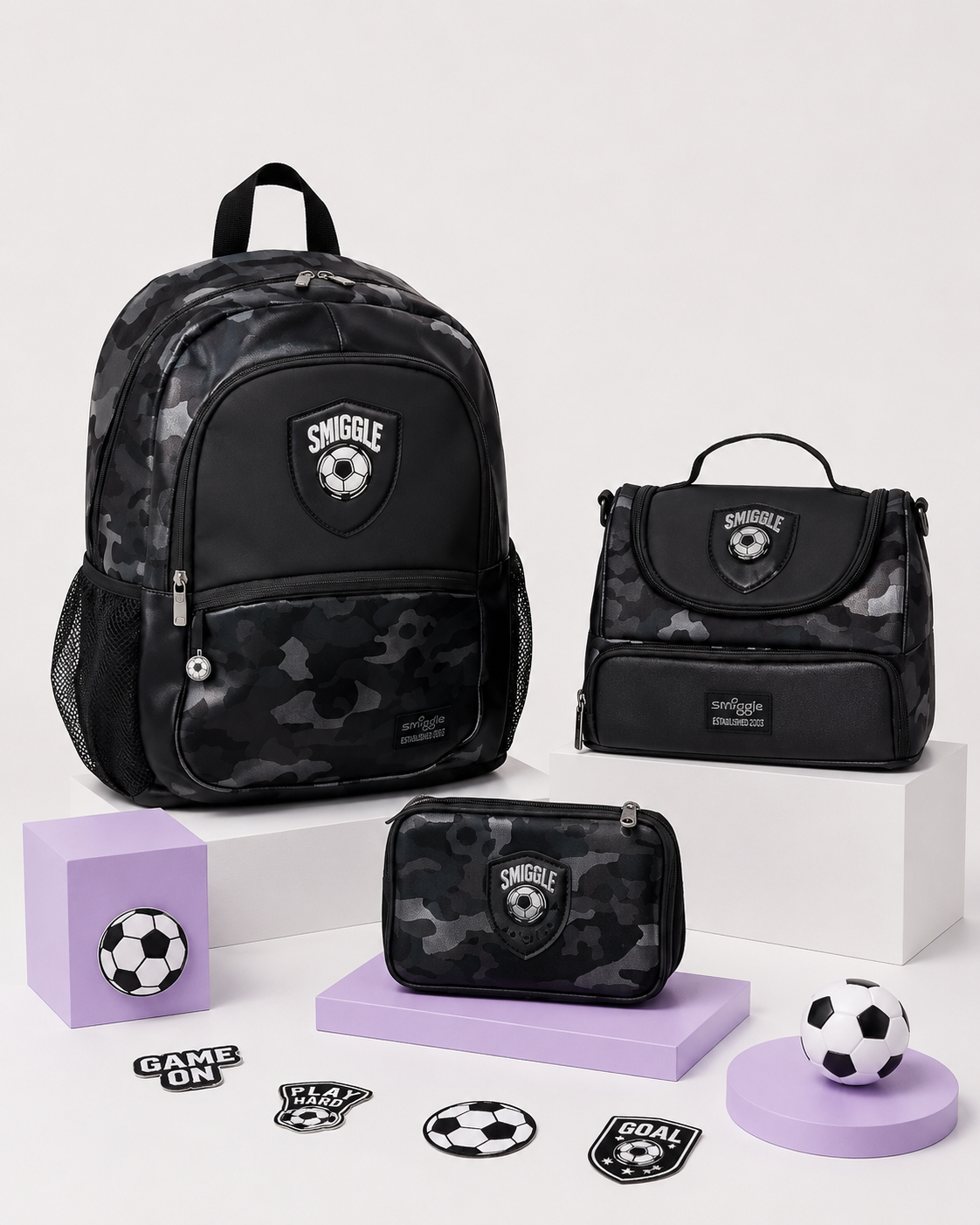 Smiggle Football 3-Piece School Bag Set | G1-G4 | 42cm