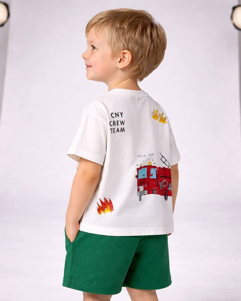 Dragon Graphic Summer Shorts Set ( 2-7 years)