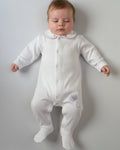 White Floral Cotton Overall