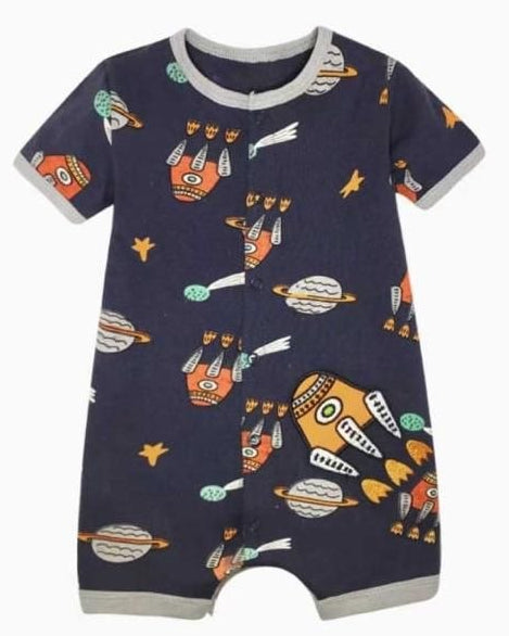 Space  One-Piece Cotton Romper