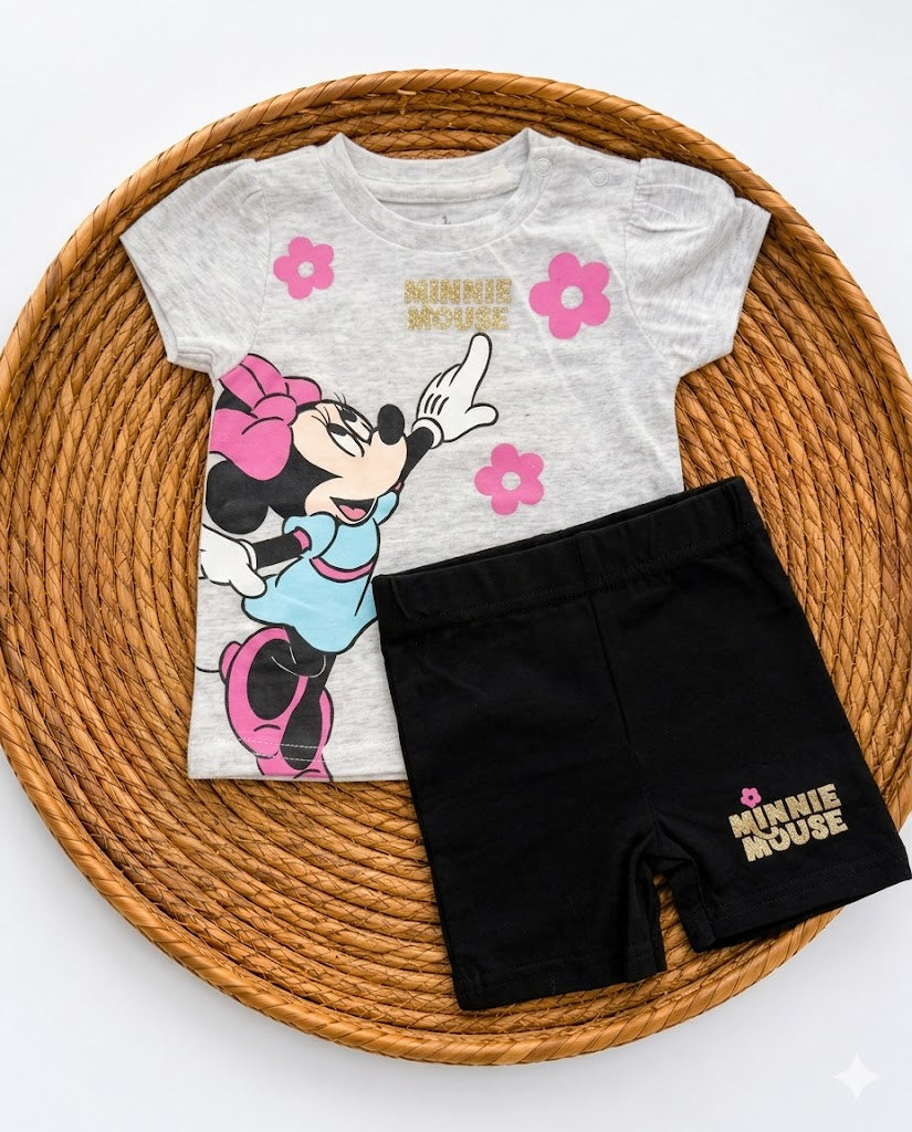 2-Piece Cotton T-Shirt & Black Short (3 up to 18 months)