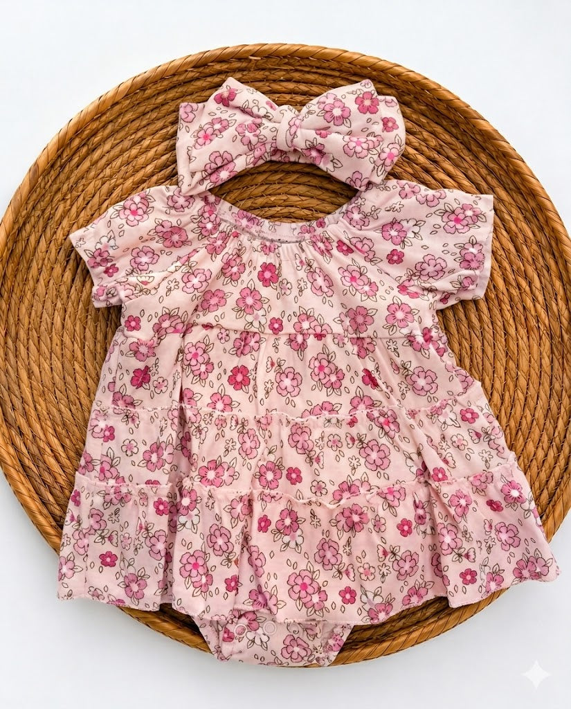 Baby Dress With Headband (3 and 6 months)