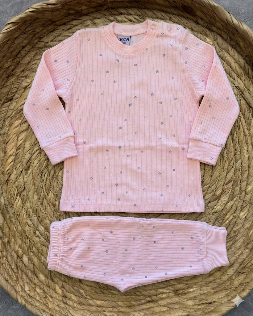 Pink Stars Cotton Pyjama Set (2-3 Years)