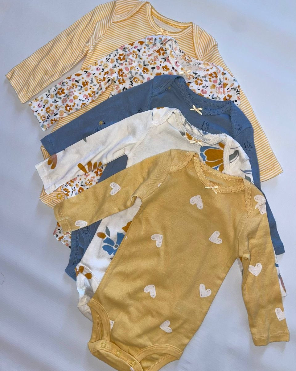 Baby 5-Pack Long-Sleeve  Bodysuits