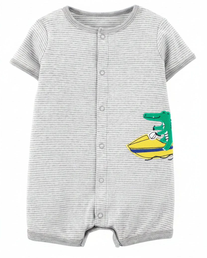 Crocodile Cotton Romper (6 months)