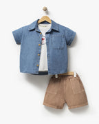 3-Piece Denim Summer Set for Boys (2-3-4 years)