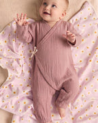 Organic Muslin Jumpsuit 0-9 Months- Light Pink