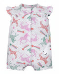 Grey Unicorn Cotton Romper (12 months)