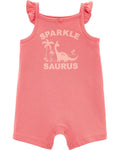 Dino Print Cotton Romper (3 and 6 months)
