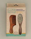 Goat Hair Brush and Comb Set