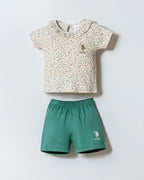 U.S. Polo Assn Floral Peter Pan Set (6 months up to 3 years)