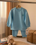 2-Piece Blue Cotton Sets (6-9 months)
