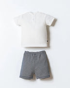 U.S. Polo Assn Nautical Striped Set (6 months up to 3 years)