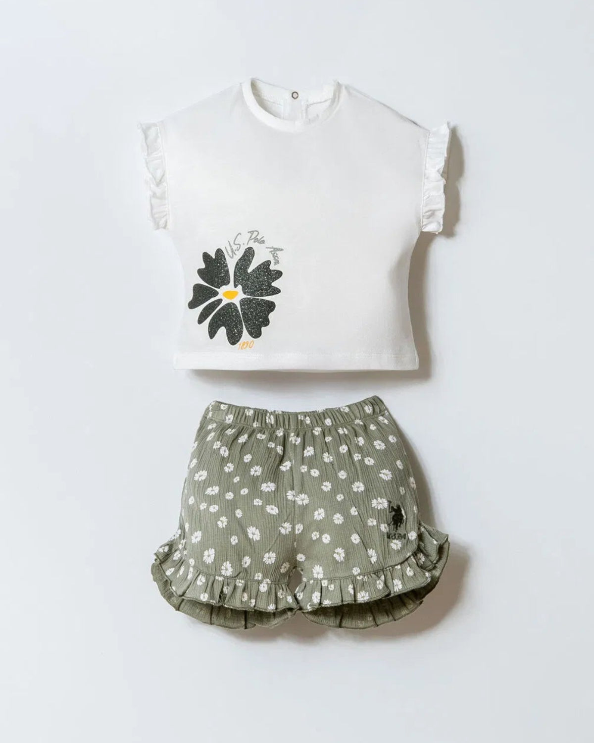 U.S. Polo Assn Daisy Flutter Set (6 months up to 3 years)
