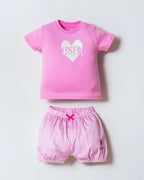 U.S. Polo Assn Pink Heart & Stripe Set (6 months up to 3 years)